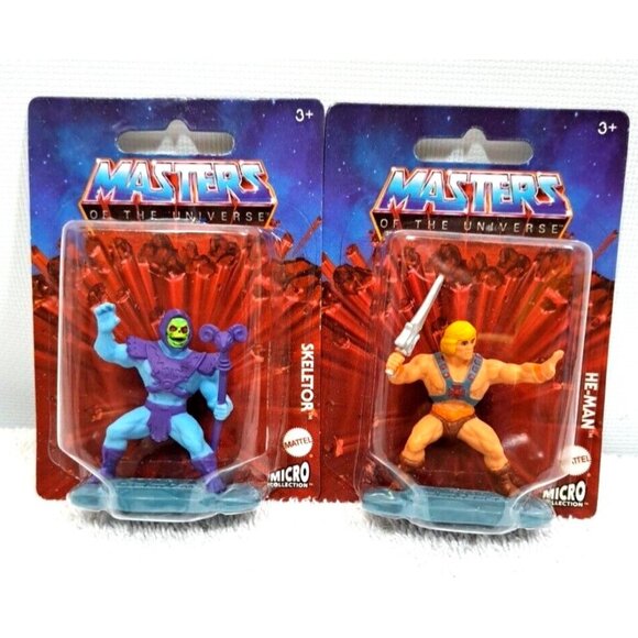 Masters Of The Universe Micro Collection Action Figures: Skeletor & He-Man - Picture 1 of 5